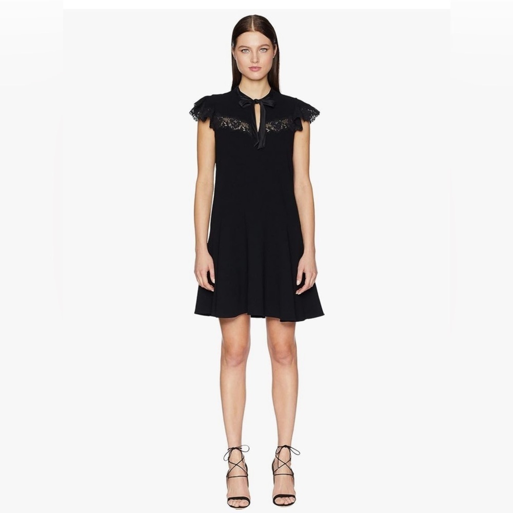 Rebecca Taylor Womens Sleeveless Crepe Lace Dress size 4